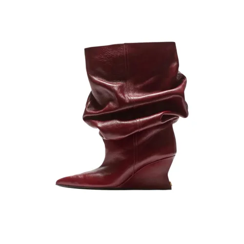 BALMAIN Ботильоны 7,5 см Женские Темно-красный