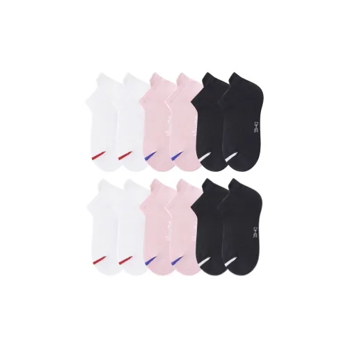 NAVIGARE [12 Пачка] 4 Белых + 4 Розовых + 4 Черных Женские Носки без видимого края