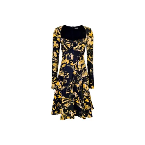 VERSACE JEANS COUTURE Длинное платье с длинными рукавами женское