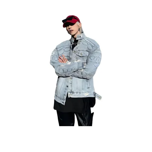 MARTHENAUT Светло-синие унисекс джинсовые куртки