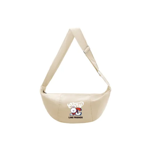 LINE FRIENDS Полиэстер Сумка через плечо Унисекс Бежевый