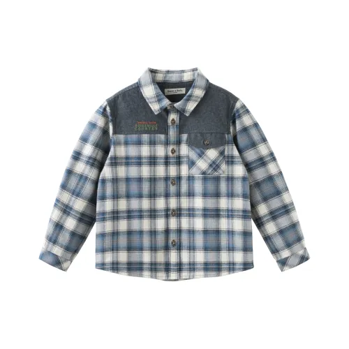DAVE BELLA Синие Белые Клетчатые Детские Повседневные Рубашки