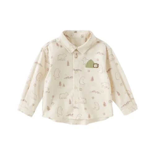 DAVE BELLA Абрикос с принтом KIDS Повседневные рубашки