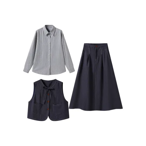 ST SAT Женские Комплекты из денима с юбкой