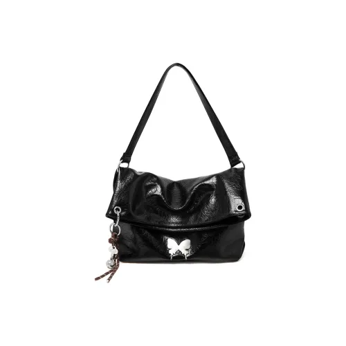 15 MINS Синтетическая кожа Сумка через плечо Стандартная Женская Полночь Черный