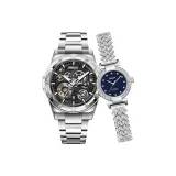 5579 Черный Стальной Браслет + 3328 Звездный Синий