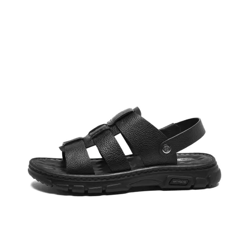 SEPTWOLVES Пляжные сандалии Мужские Черные