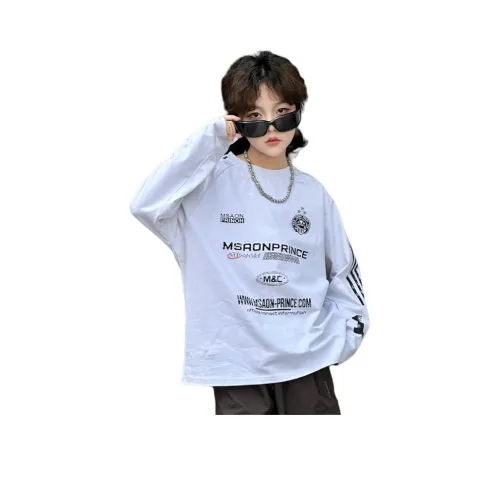 The panda is round Бело-серые Kids T-рубашки