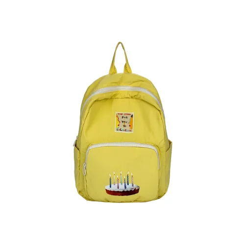 WRELS Холст Рюкзак Стандартный Желтый Светло-Синий Темно-Синий