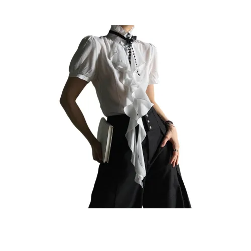 Pirkadat Белый Унисекс Рубашки