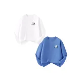 [Мальчики 100% хлопок Длинный рукав] Белый Nubi Лицо-Поддержка Nubi + Джинсовый синий Лицо-Поддержка Nubi