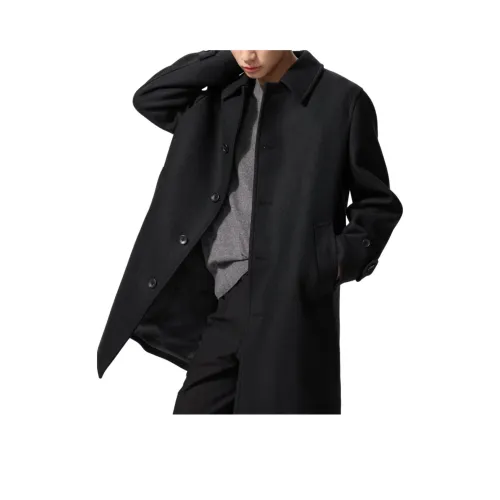 UNIQLO Черное Унисекс Пальто