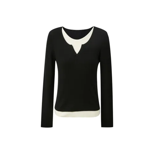 3COLOUR Классический черный Женская трикотажная одежда