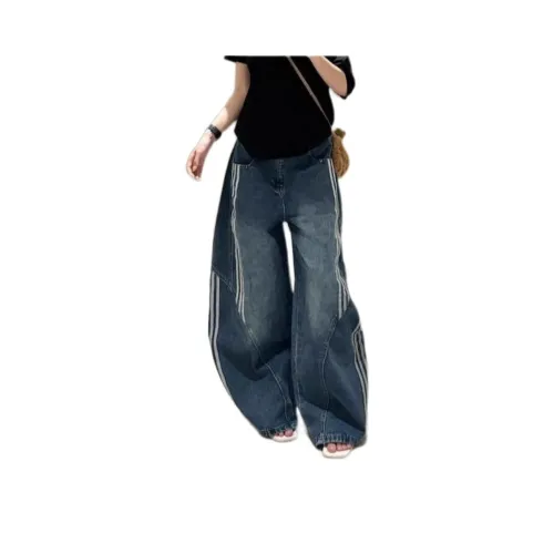 Мед Винтажный синий Женские Джинсы