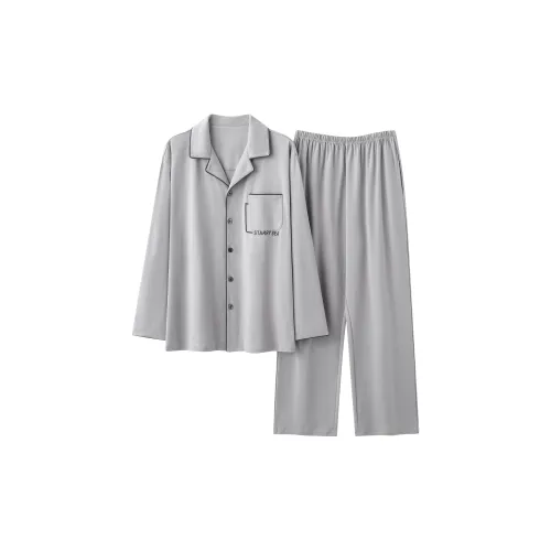 MADALLO Light Gray Men's Pajama Sets