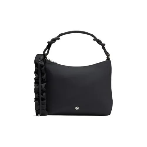 lululemon Нейлоновая сумка через плечо сумка обычного размера женская черная