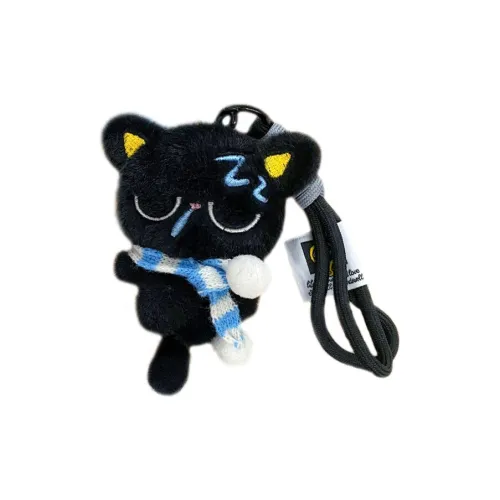 Pippi Beans Милый Угольный Шар Маленький Черный Кот Плюшевый Брелок 12 см Рекомендуемая Высота