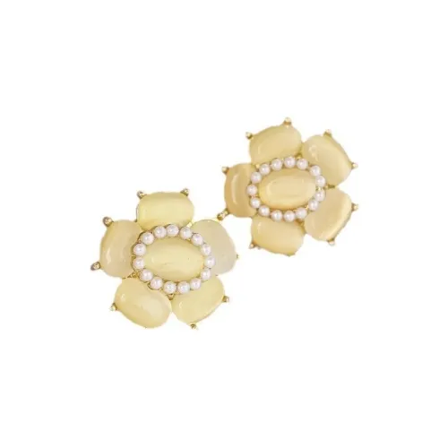 Tong Tong Rabbit Alloy Resin Stud Earrings Women's