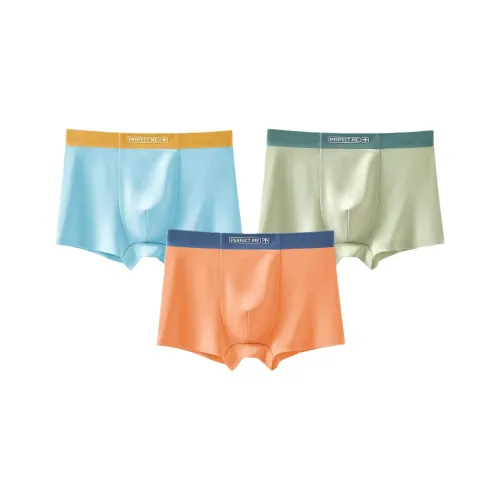 OVE Озерно-голубой+Фруктовый зеленый+Оранжево-красный[10A Антибактериальный Ластовица] Школьное нижнее белье