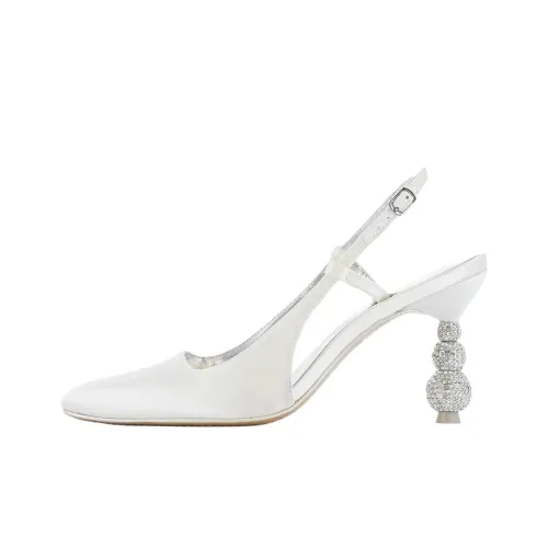 SOPHIA WEBSTER Natalia Нестандартный каблук Высокие каблуки 8,5 см Женские Белые