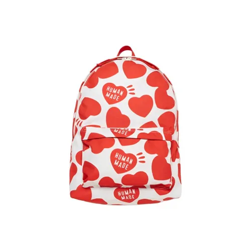 HUMAN MADE Полиэстер Рюкзак Стандартный Унисекс Белый и Красный