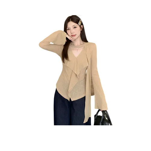 HUICUIGE Sunset Yellow Color Женские T-рубашки