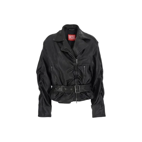 DIESEL Черные Женские Кожаные Куртки
