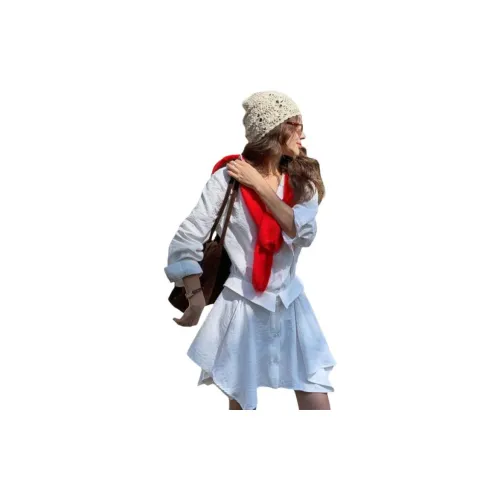 NANING9 Длинное платье с длинными рукавами женское