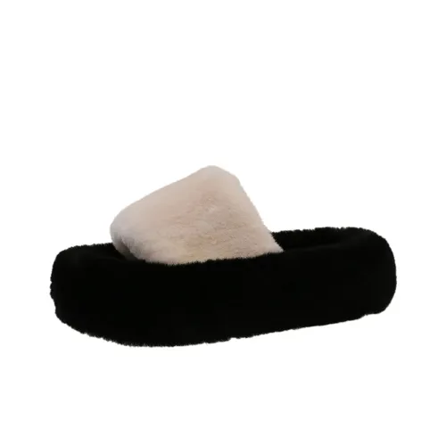 WUJI Резина Платформа Флис Тапочки Женские