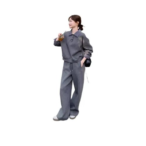 SIXUSICHOU Серый Женские Повседневные Костюмы