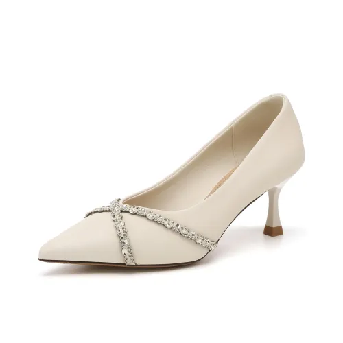 B+AB Дизайн Sensitive Низкий вырез Обувь без подкладки Бокальная форма каблука Высокие каблуки 6,5 см Женские