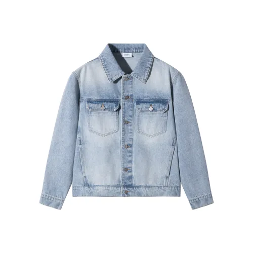 SANBAI STUDIO Мужская промытый облегающий крой укороченный джинсовая куртка унисекс