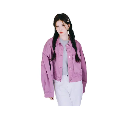 MEXICAN Фиолетовый Женские Джинсовые Куртки