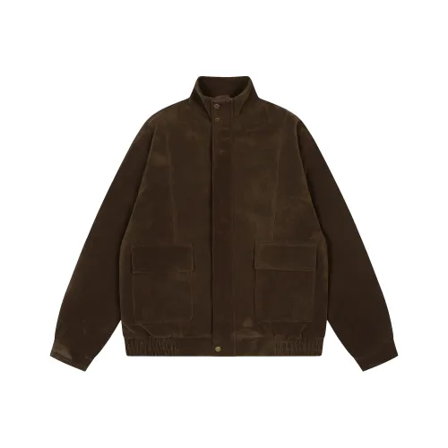 WLNEXT Американский уличный стиль Замша HUNTING Куртка Мужская Премиум Винтаж Воротник-стойка Куртка Пара Унисекс