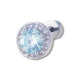 Взрывной Искрящийся Серьги-гвоздики - Синий 1