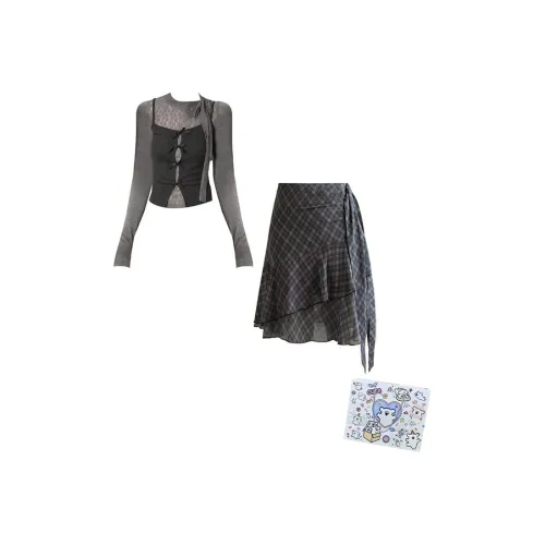 MARIE·COCO Mock Двухкомпонентный комплект топ и юбка женские юбочные комплекты