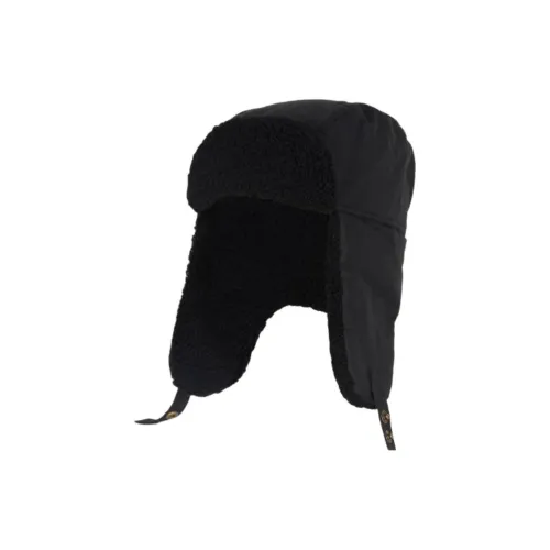 BARBOUR Ваксёная хлопковая ткань Шапка-ушанка Мужская Черная