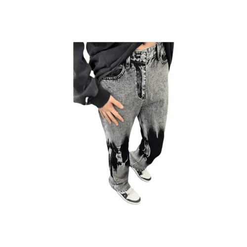 WELTER EXPERIMENT Черный Серый Цвет Унисекс Джинсы