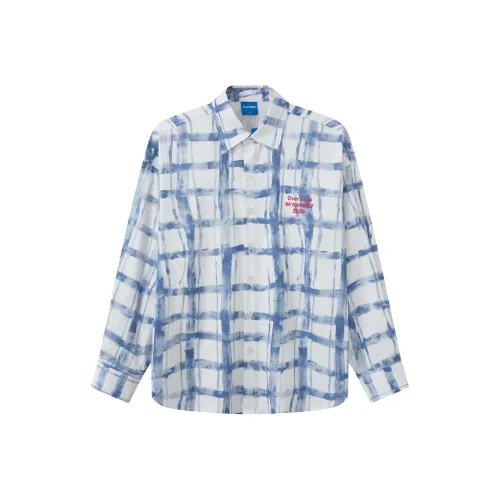 OVERLAPS Синяя Клетка Унисекс Рубашки