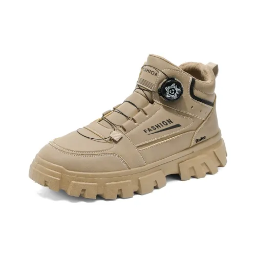 Bake Короткий Модный Осенний Зимний Мужской Высокий Топ Повседневный Увеличение Высоты Ботинки Мартинс Стиль Позиционирование Модный На открытом воздухе Мужской