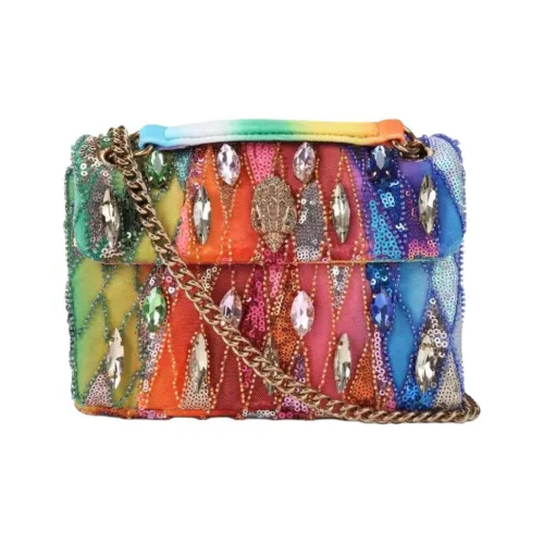Kurt Geiger London Kensington Кристальная лоскутная ткань Сумка через плечо Женская Многоцветная