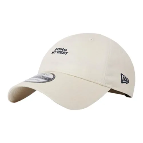 New Era Хлопковые кепки унисекс молочно-белые
