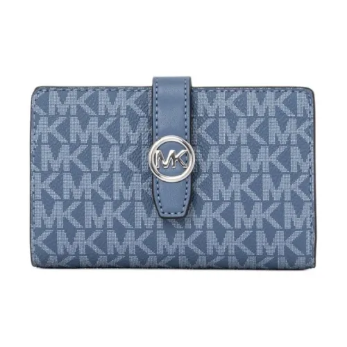 MICHAEL KORS Greenwich Label Wallet Medium Unisex Blue MICHAEL KORS Greenwich Этикетка Кошелек Средний Унисекс Синий