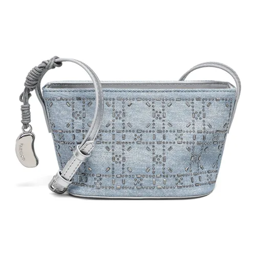 PT'SON Ткань Синтетическая кожа Сумка через плечо Стандартная Женская Светло-синий