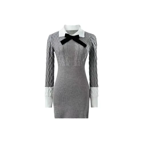 QIAOMONVHAI Длинное платье с длинными рукавами женское