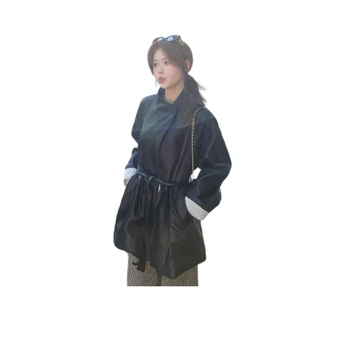 REMOULD Черная кожа Куртка Женская кожаная куртка