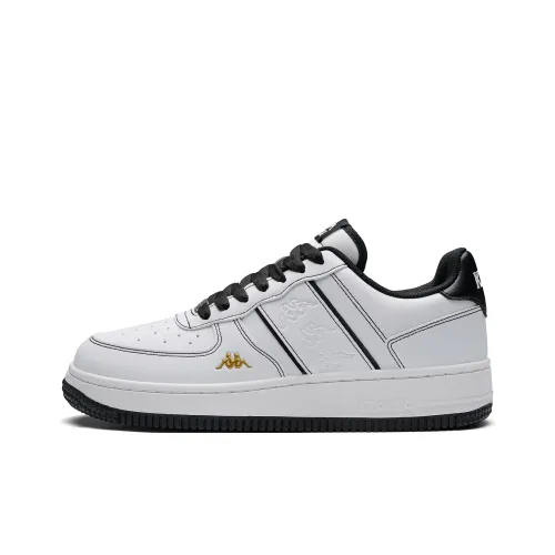 KAPPA Спина к Спине Устойчивые к истиранию Противоскользящие Низкие Кроссовки для скейтбординга Унисекс Классический Белый Черный