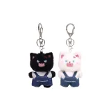 Пухлый Удивленный Котенок-[Белый деним Комбинезоны+Черный деним Комбинезоны] 2 упаковки