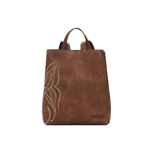 Desigual Полиуретан Рюкзак Мини Женские Коричневый