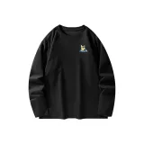 100% cotton, длинный рукав, черный (Driving Cool Dog, логотип на груди)